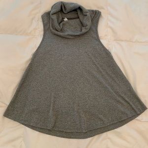 Gray Turtle Neck Tank Top